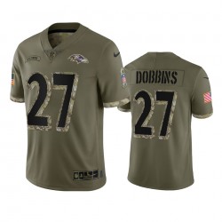 NFL Baltimore Ravens J K Dobbins 27 Nike 2022 Salute to Service Jersey