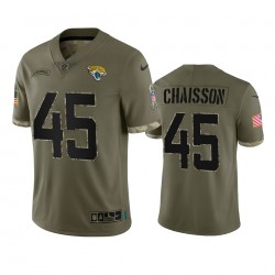 NFL Jacksonville Jaguars Lavon Chaisson 45 Nike 2022 Salute to Service Jersey