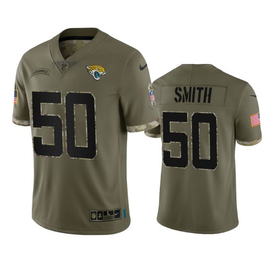 NFL Jacksonville Jaguars Telvin Smith 50 Nike 2022 Salute to Service Jersey