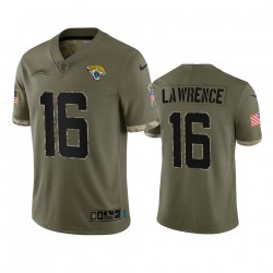 NFL Jacksonville Jaguars Trevor Lawrence 16 Nike 2022 Salute to Service Jersey