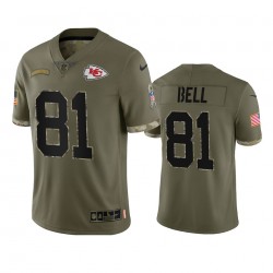 NFL Kansas City Chiefs Blake Bell 81 Nike 2022 Salute to Service Jersey