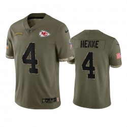 NFL Kansas City Chiefs Chad Henne 4 Nike 2022 Salute to Service Jersey