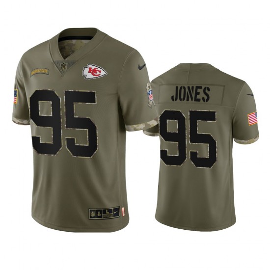 NFL Kansas City Chiefs Chris Jones 95 Nike 2022 Salute To Service Jersey