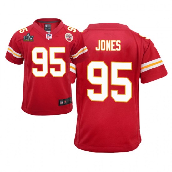 NFL Kansas City Chiefs Chris Jones 95 Nike Red 2021 Super Bowl LV Jersey