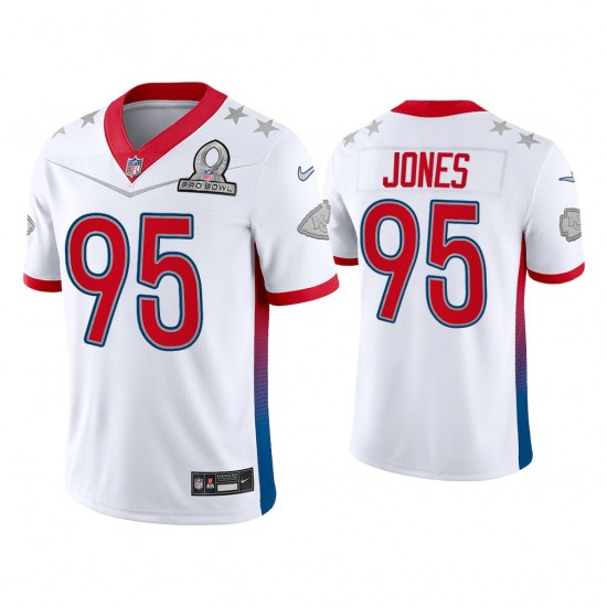 NFL Kansas City Chiefs Chris Jones 95 Nike White 2022 AFC Pro Bowl Jersey