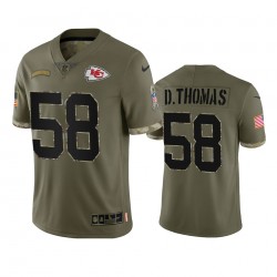 NFL Kansas City Chiefs Derrick Thomas 58 Nike 2022 Salute to Service Jersey