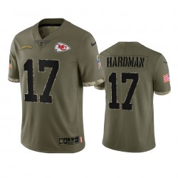 NFL Kansas City Chiefs Mecole Hardman 17 Nike 2022 Salute to Service Jersey