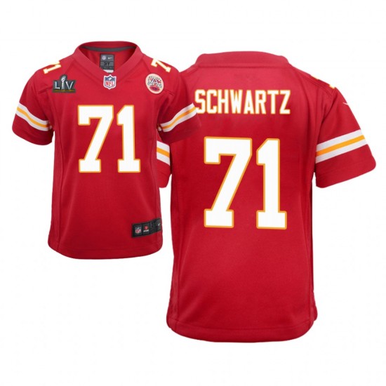 NFL Kansas City Chiefs Mitchell Schwartz 71 Nike Red 2021 Super Bowl LV Jersey