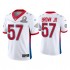 NFL Kansas City Chiefs Orlando Brown JR 57 Nike White 2022 AFC Pro Bowl Jersey