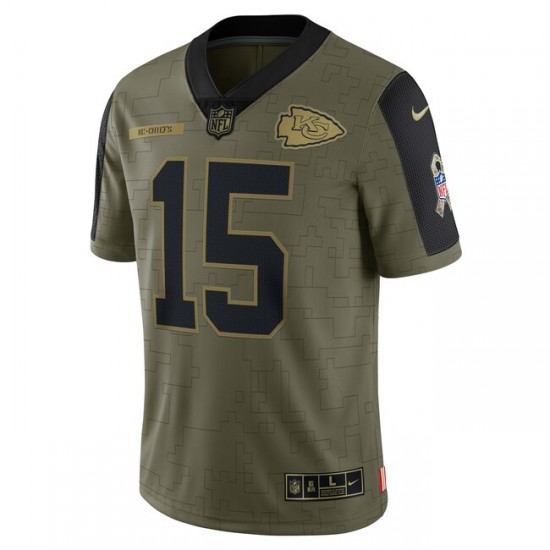 NFL Kansas City Chiefs Patrick Mahomes 15 Nike 2021 Salute to Service Jersey