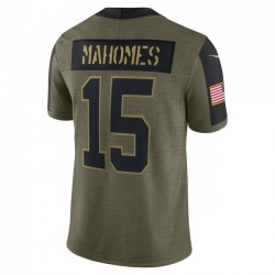 NFL Kansas City Chiefs Patrick Mahomes 15 Nike 2021 Salute to Service Jersey