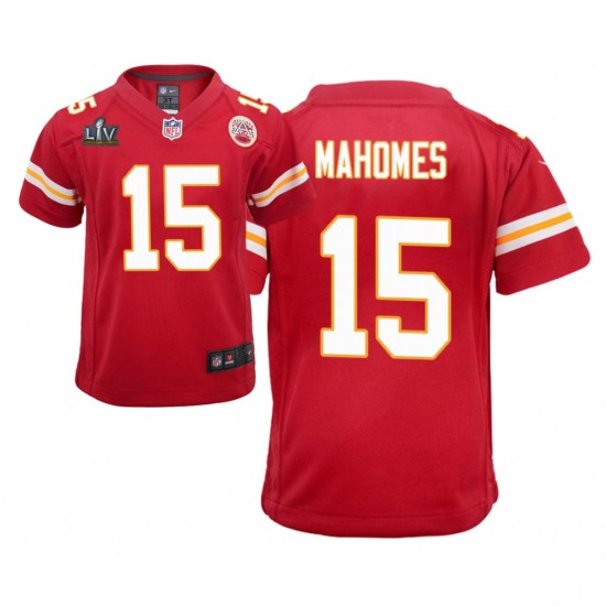 NFL Kansas City Chiefs Patrick Mahomes 15 Nike Red 2021 Super Bowl LV Jersey