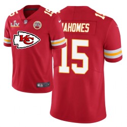 NFL Kansas City Chiefs Patrick Mahomes 15 Nike Red Team Logo 2021 Super Bowl LV Jersey