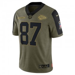 NFL Kansas City Chiefs Travis Kelce 87 Nike 2021 Salute to Service Jersey