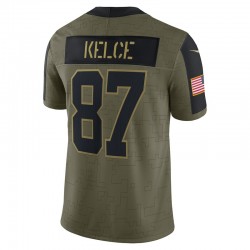 NFL Kansas City Chiefs Travis Kelce 87 Nike 2021 Salute to Service Jersey