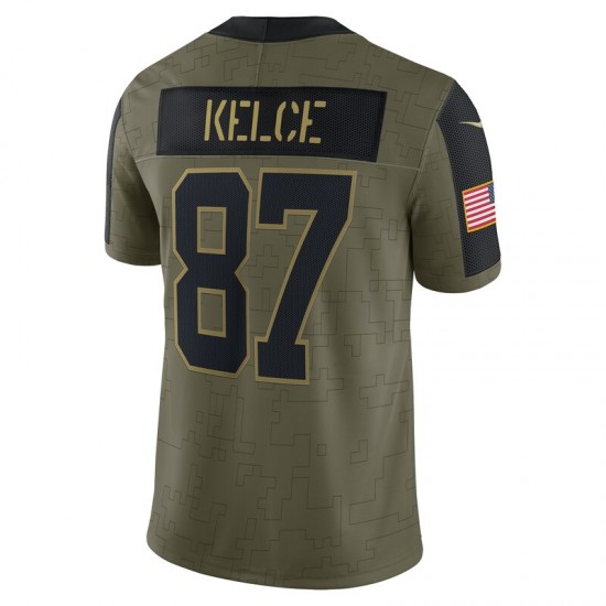 NFL Kansas City Chiefs Travis Kelce 87 Nike 2021 Salute to Service Jersey