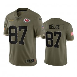 NFL Kansas City Chiefs Travis Kelce 87 Nike 2022 Salute To Service Jersey