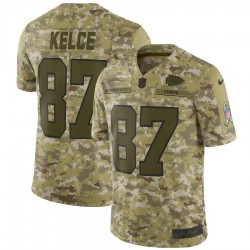 NFL Kansas City Chiefs Travis Kelce 87 Nike Camo Salute to Service Jersey