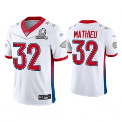 NFL Kansas City Chiefs Tyrann Mathieu 32 Nike White 2022 AFC Pro Bowl Jersey