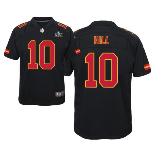 NFL Kansas City Chiefs Tyreek Hill 10 Nike Black 2021 Super Bowl LV Jersey