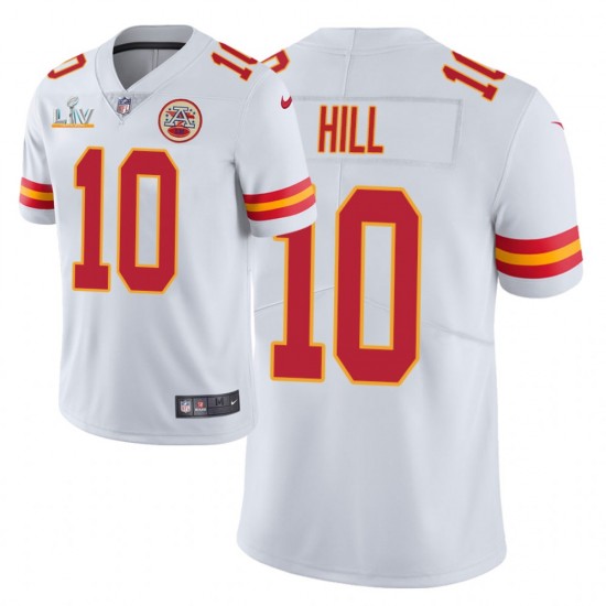 NFL Kansas City Chiefs Tyreek Hill 10 Nike White 2021 Super Bowl LV Jersey