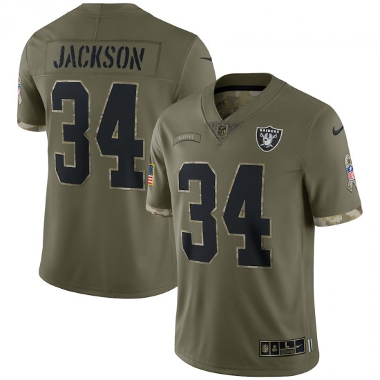 NFL Las Vegas Raiders Bo Jackson 34 Nike 2022 Salute to Service Jersey