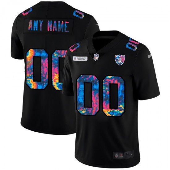 NFL Las Vegas Raiders Custom Nike 2020 Multicolor Black Jersey