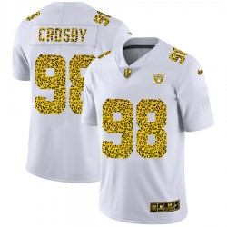 NFL Las Vegas Raiders Maxx Crosby 98 Nike Flocked Leopard Print White Jersey