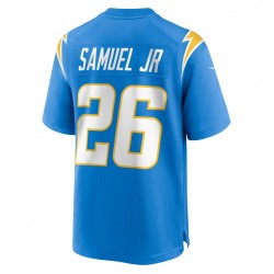 NFL Los Angeles Chargers Asante Samuel Jr. 26 Nike Blue 2021 Draft Jersey