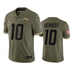 NFL Los Angeles Chargers Justin Herbert 10 Nike 2022 Salute to Service Jersey