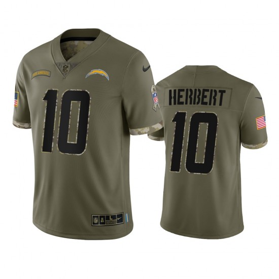 NFL Los Angeles Chargers Justin Herbert 10 Nike 2022 Salute to Service Jersey