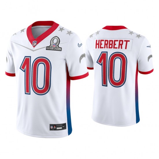 NFL Los Angeles Chargers Justin Herbert 10 Nike White 2022 AFC Pro Bowl Jersey