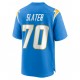 NFL Los Angeles Chargers Rashawn Slater 70 Nike Blue 2021 Draft Jersey