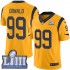 NFL Los Angeles Rams Aaron Donald 99 Nike Gold 2019 Super Bowl LIII Jersey