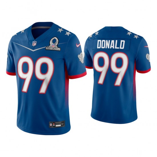 NFL Los Angeles Rams Aaron Donald 99 Nike Royal 2022 NFC Pro Bowl Jersey