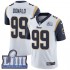 NFL Los Angeles Rams Aaron Donald 99 Nike White 2019 Super Bowl LIII Jersey