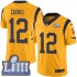 NFL Los Angeles Rams Brandin Cooks 12 Nike Gold 2019 Super Bowl LIII Jersey