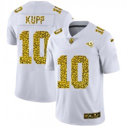 NFL Los Angeles Rams Cooper Kupp 10 Nike Flocked Leopard Print White Jersey