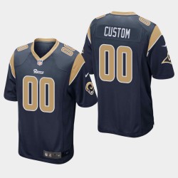 NFL Los Angeles Rams Custom Navy Jersey