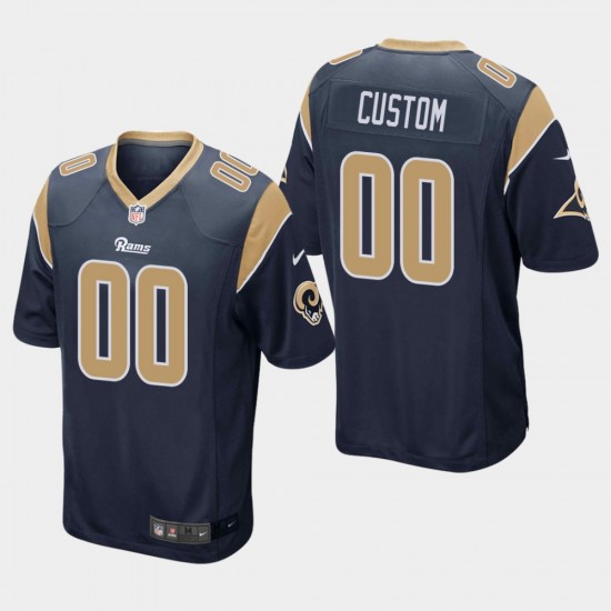 NFL Los Angeles Rams Custom Navy Jersey