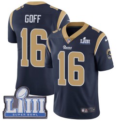 NFL Los Angeles Rams Jared Goff 16 Nike Blue 2019 Super Bowl LIII Jersey