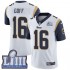 NFL Los Angeles Rams Jared Goff 16 Nike White 2019 Super Bowl LIII Jersey