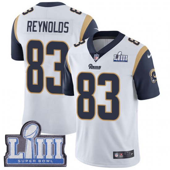 NFL Los Angeles Rams Josh Reynolds 83 Nike White 2019 Super Bowl LIII Jersey