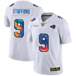 NFL Los Angeles Rams Matthew Stafford 9 Nike 2020 Multicolor White Jersey