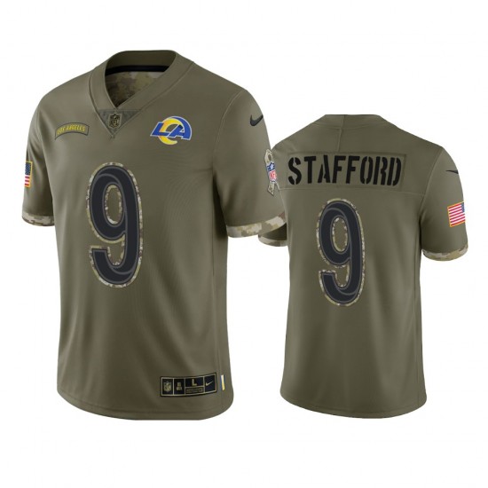 NFL Los Angeles Rams Matthew Stafford 9 Nike 2022 Salute to Service Jersey