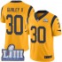NFL Los Angeles Rams Todd Gurley II 30 Nike Gold 2019 Super Bowl LIII Jersey
