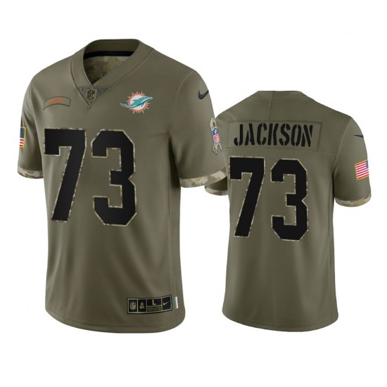 NFL Miami Dolphins Austin Jackson 73 Nike 2022 Salute to Service Jersey