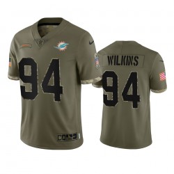 NFL Miami Dolphins Christian Wilkins 94 Nike 2022 Salute to Service Jersey