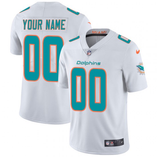 NFL Miami Dolphins Custom White Jersey