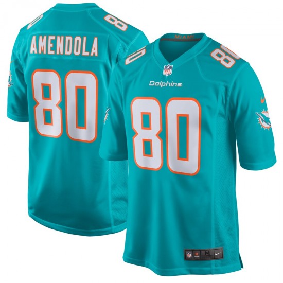 NFL Miami Dolphins Danny Amendola 80 Nike Aqua Jersey